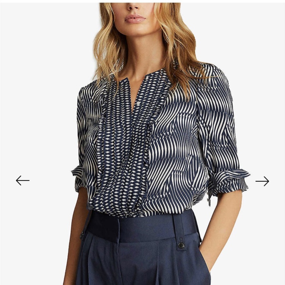 REISS NWT Rebecca Mix Print Blouse size 8